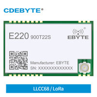 5ชิ้น LLCC68 LoRa โมดูล E220-900T22S 873.125เมกะเฮิร์ตซ์22dBm SMD ระยะยาว Ipex แสตมป์หลุม UART WOR ส่งสัญญาณไร้สายรับ