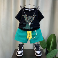 Boys Summer Suit 23 New Boys And Kids Summer Trendy Short Sleeve Clothes Bao Pu Shuai Fried Street Childrens Clothing