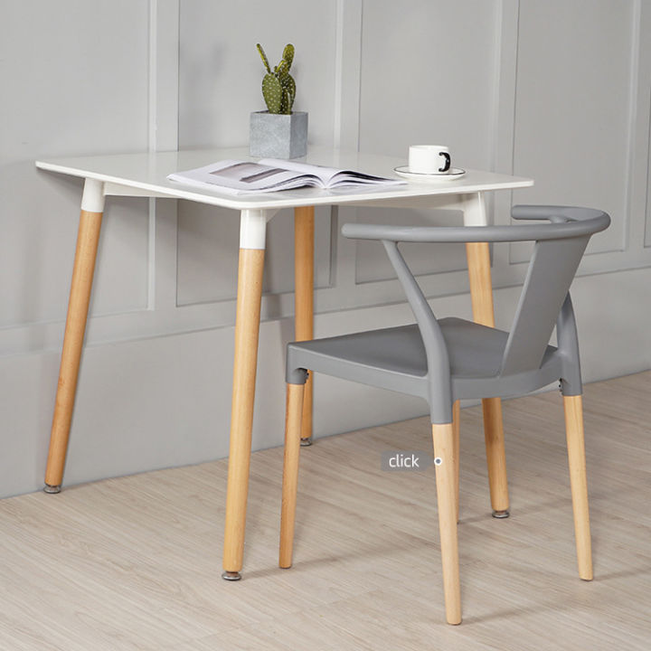 โต๊ะทำงานta0005-โต๊ะทานข้าว-ท็อปไม้-mdf-ปิดผิวเมลามีน-ทรงสี่เหลี่ยม-สีขาว-ขนาด-60-60-cm