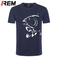 Funny Fishinger Carp Fish Fisherman Sporter T Shirts Men Cotton Black Tshirt