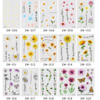 Small Daisy Fake Tattoos Paste on Face Arm Leg for Children Men Women Body Art Waterproof Flower Tattoo Stickers 120*75mm