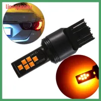 LIANGYAOKU ไฟท้าย7440 T20สีแดง3030 12SMD สว่างสูงไฟตัดหมอกสัญญาณเปิดไฟเบรกรถ