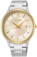 Karnvera Shop นาฬิกาข้อมือผู้ชาย Seiko Essentials Quartz Champagne Dial Mens Watch SGEH92P1