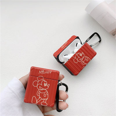 Cute Mickey Suitcase Style Soft Cases For Pro 1 2 Protective Bluetooth Wireless Earphone Cover Charging Box Bags