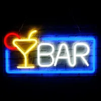 Bar Neon Light Sign Party Neon Wine Glass Lamp Wall Art Bedroom Decrative Light KTV Shop Home Desk Decor Neon Night Light