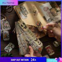 XU HOME 40ชิ้น/แพ็คของตกแต่งเคสตกแต่งโทรศัพท์ไดอารี่อัลบั้มบันทึกชุดกุหลาบสติกเกอร์กระดาษย้อนยุคแสตมป์ตกแต่งเครื่องเขียน