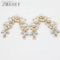 ✒☢ New 158MM 1Pcs Crystal Bikini Connector Pearl Embellished Crafts DIY Golden Swimwear Shoe Buckle Jewelry Accessories