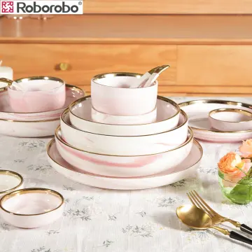 Balay Sosyal Matte Pink Nordic Ceramic Porcelain Plate