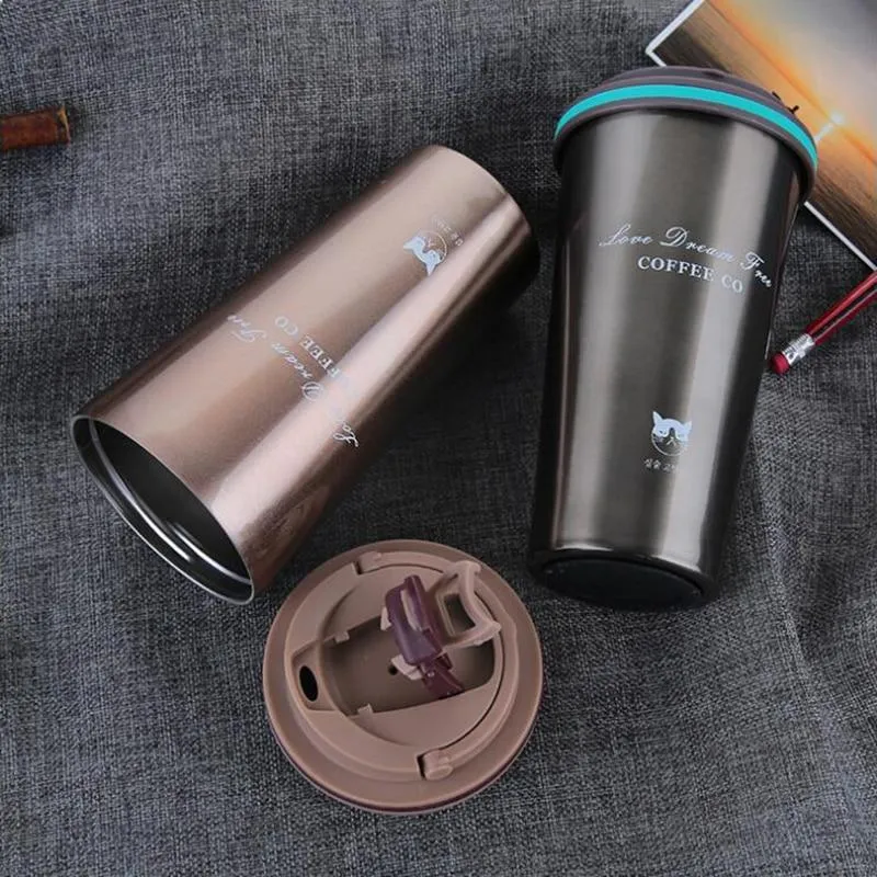 Keelorn Thermos Mug Coffee Cup with Lid Thermocup Seal Stainless