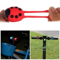 ;[- MTB Mini Silicone Ladybug Bicycle Light LED Bike Front Rear Light Night Children Balance Scooter Lamp Kid Stroller Headlight