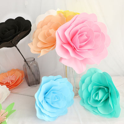 【cw】30cm Large Foam Rose Artificial Flower Wedding Decoration with Stage Props DIY Home Decor Artificial Decorative Flowers Wreaths