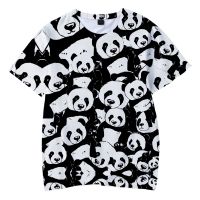 2023 newboysหญิง T เสื้อ PANDA 3D พิมพ์ผู้หญิงผู้ชาย Harajuku แขนสั้นตลกน่ารัก Kawaii xort Tees เสื้อน่ารักเสื้อยืด