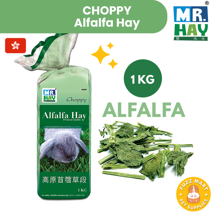 Mr. Hay Choppy Alfalfa Hay (1kg) for Guinea Pig and Rabbit Lazada PH