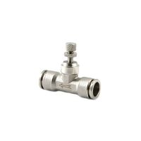 LJLJ-Stianless Steel Material Throttle Valve Psa Push In Pneumatic Fittings 4/6/8/10/12mm For Air Flow Speed Control Va Control Valve