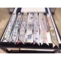 Free Shipping Tarot Lady Scarf Skinny 7 Design Silk Twilly Hot Sale Women Tie to Hair Bag and Wrist