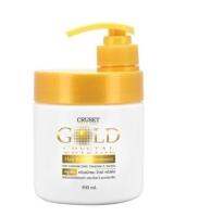 ครูเซ็ท โกลด์ คริสตัล Cruset Gold Crystal Hair Repair Treatment ครีมหมักผม 500ml ช่วยเคลือบเกล็ดผม ที่แห้งเสีย (สีขาว)