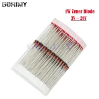 100pcs 1W Zener diode DO-41 3V 3V3 3V6 3V9 4V7 5V1 5V6 6V2 6V8 7V5 8V2 9V1 10V 11V 12V 13V 15V 16V 18V 20V 28V 1N4742A 1N4728A