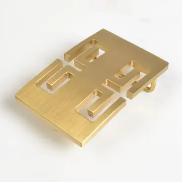 Heavy Duty Gold Solid Brass Belt Buckle , 1.5 Inch 38mm Single Prong Belt  Buckle , 60mm Double Prong Pin Square Belt Buckle H08-BXXB 