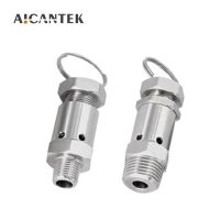 1PC/2PCS 1/4" 1/2" BSP 304 Stainless Sanitary Spring Pressure Relief Safety Valve 1/2/3/4/5/6/7/8 Bar For Air Compressor Cooker