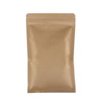 10pcs Kraft Paper Zip Lock Bags Inner Aluminum / Paper Foil Pouch Packing Snack Self-Sealing Food Grade Package Sweets Bagpacke