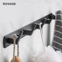 ROVADE Wall Mounted Coat Rack Row hook, Entryway Coat Rack Hat Hanger Rack for Bathroom, Bedroom, Kitchen, Mudroom Robe Hooks