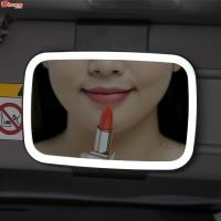 Universal Car Sun Visor Mirror Makeup Rear View Interior LED Light Sun-Shading Touch Truck SUV Auto Cosmetic Vanity Clip Travel