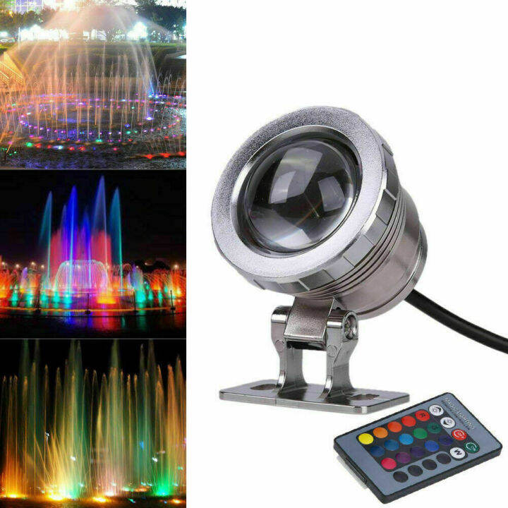 RGB LED Flood Light 15W Waterproof Underwater Fountain Pool Pond