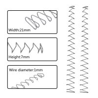 อุปกรณ์เสริมสปริงแบบบีบอัดที่กำหนดเองขนาดเส้นผ่านศูนย์กลาง1.0มม. สูง7มม. กว้าง21มม. ยาว190มม. สปริงสี่เหลี่ยม