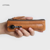 Vintage Handmade Genuine Leather Pen Bag Cowhide Pencil Bag Holder Case Simple Style Accessories For Leather Notebook