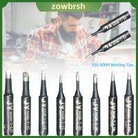 ZOWBRSH ทองแดงปราศจากออกซิเจน ปลายเชื่อม936ม. 900ม. ปราศจากสารตะกั่วและตะกั่ว สีดำสี หัวคว้านเหล็ก สากลสากลสากล หัวเหล็กบัดกรี สำหรับ Hakko/Saike ไซค์ อุปกรณ์เสริมการบัดกรี