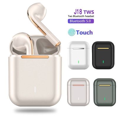 （Orange home earphone cover）หูฟังโฟนบลูทูธ2022หูฟังขนาดเล็ก TWS,หูฟังเอียบัดไร้สาย J18 Mi หูฟังเกมทนทานกันน้ำพร้อมไมโครโฟน