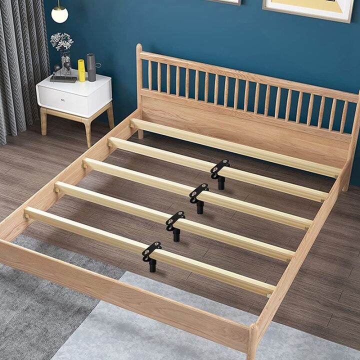 1Set Adjustable Metal Bed Frame Support Legs Bed Frame Center Slats ...