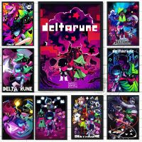 โปสเตอร์วิดีโอเกม Deltarune ศิลปะบนผนังพิมพ์ภาพเกมการเล่นบทบาทตกแต่งห้องนอนครอบครัวสมัยใหม่การตกแต่งบ้านผ้าใบวาดภาพ