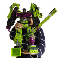 NBK 3349 Transformation ของเล่น Devastator 6in1 Combiner Robot Action Movie Figures รุ่น ABS 42Cm Oversize Deformation Car