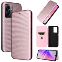 OnePlus Nord N300 / Oppo A57 5G Case, EABUY Carbon Fiber Magnetic Closure with Card Slot Flip Case Cover for OnePlus Nord N300 / Oppo A57 5G