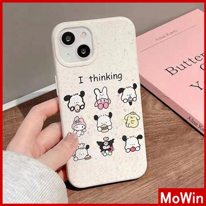 mowin-เข้ากันได้สำหรับ-เคสไอโฟน-เคสไอโฟน11-เคส-เป็นมิตรกับสิ่งแวดล้อมเคสย่อยสลายได้นุ่มสีขาวกันกระแทกป้องกันน่ารักการ์ตูนสีขาวล