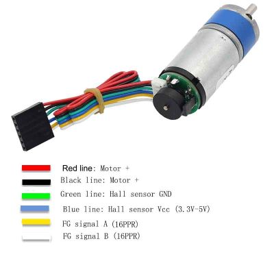 High Speed12v 9000rpm dc motor with dia22 planetary reduction gearbox for smart Appliance hall sensor encoder dc geared motor