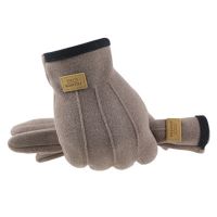 Mens Fleece Warm Mittens Windproof Anti-Skid Outdoor Riding Driving Gloves 41