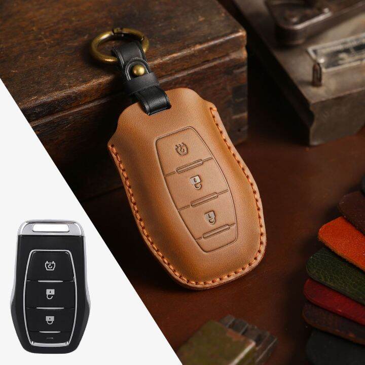 new-luxury-leather-smart-car-key-case-cover-fob-protector-keyring-shell-for-dongfeng-scenery-580-accessories-keychain-holder-bag