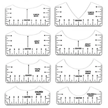 4Pcs. T-Shirt Ruler Guide for Vinyl Alignment