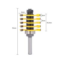 Xcan เครื่องตัดมิลลิ่ง8Mm ก้านร่วมนิ้วย้อนกลับได้3ขลุ่ยเครื่องตัดเดือยปรับเราเตอร์บิตเราเตอร์กาว