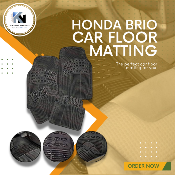 [Honda Brio] Premium Quality Car Floor Matting Proteksyon sa loob ng