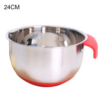 Salad Bow For Baking Mixer Beating Pan Mixing Bowl Large Capacity Non-Slip Silicone Base Professional Leaky Mouth Tools