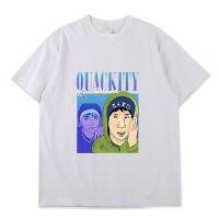 Quackity My Beloved Merch Cotton Loose Mens Tshirt Trend Hop Classic Cartoon Face Print