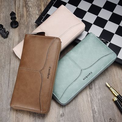 （Layor wallet）กระเป๋าสตางค์ผู้ชาย39 S ย้อนยุคแบบยาว,กระเป๋าสตางค์แฟชั่นมีซิปกระเป๋าเหรียญผู้ชายอเนกประสงค์กระเป๋าเก็บบัตรกระเป๋าโทรศัพท์มือถือ