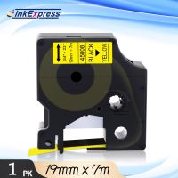 InkExpress 19mm Black on Yellow Label Tape 45808 Printer Ribbon Tape Cartridge For Dymo D1 Tape For DYMO LM 450D Rhino 5200