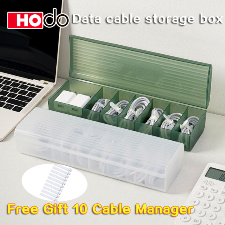 See-through Charge Cable Storage Box Data Cable Management Box Usb Cord  Sorter