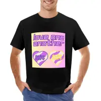 Love One Another As Jesus Commanded Us To T-Shirt Short T-Shirt Summer Tops Mens Workout Shirts