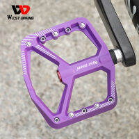 WEST BIKING Seal Bearings แป้นเหยียบจักรยาน Flat Platform Waterproof Anti Slip Bicycle Platform Pedals Bike Parts Accessories