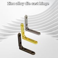 6Pcs 90 Degree Hinges Zinc Alloy Seven-letter Spring Hinge for Wooden Box Gift Wine Jewellery Case Cabinet Furniture Hardware